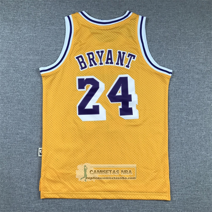Camiseta Nino Los Angeles Lakers Kobe Bryant NO 24 Hardwood Classic Amarillo